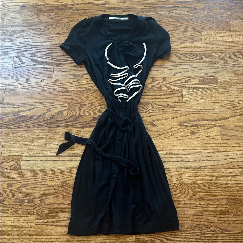 Viktor & Rolf for H and M Limited Edition Black Dress with Heart Belt Size 4